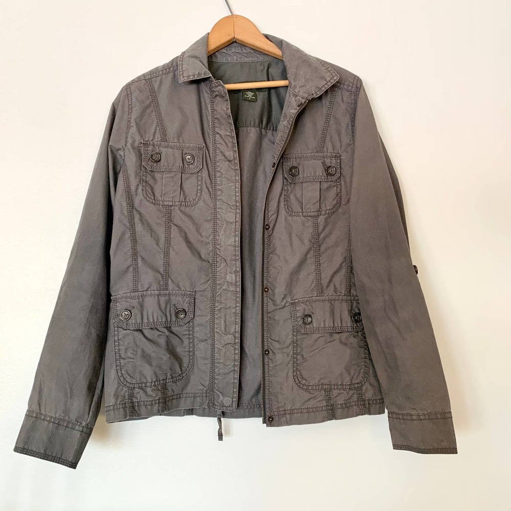 Eddie Bauer Cargo Gray Jacket Size Small